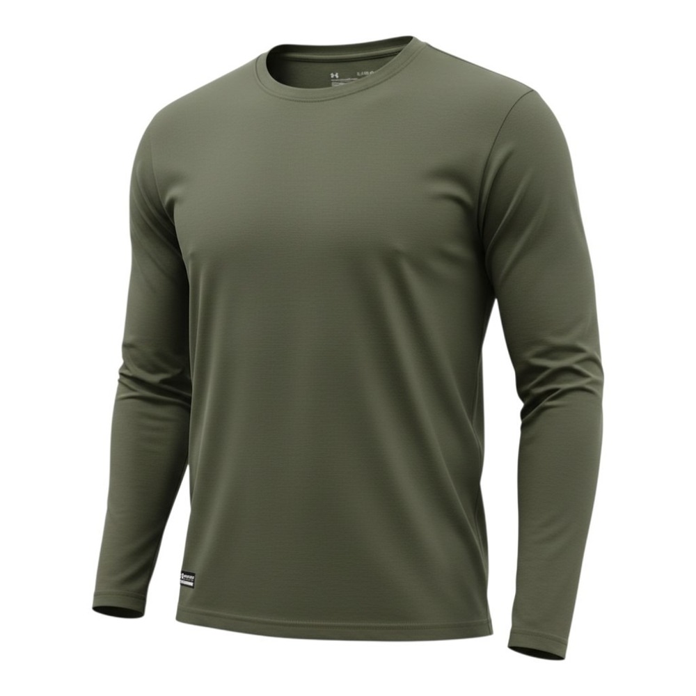 Under Armour Tactical‎ Long Sleeve Shirt Olive Green Men's XL Loose Fit